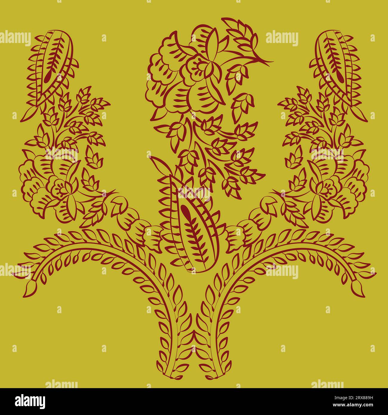 Eine wunderschön illustrierte Vase mit leuchtenden Blumen Stock Vektor