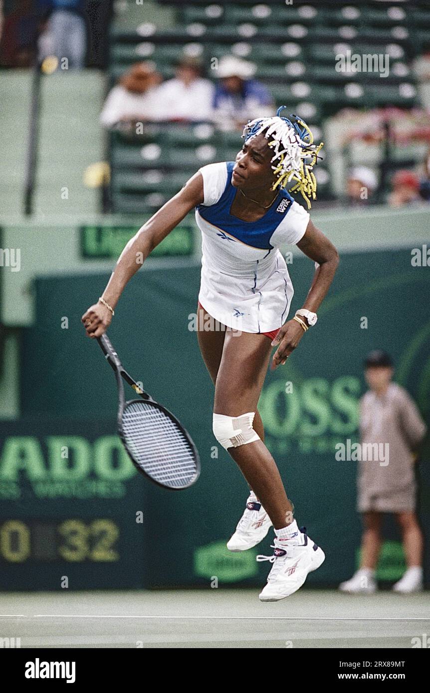 Venus Williams bei den Lipton Tennis Championships 1998 Stockfoto
