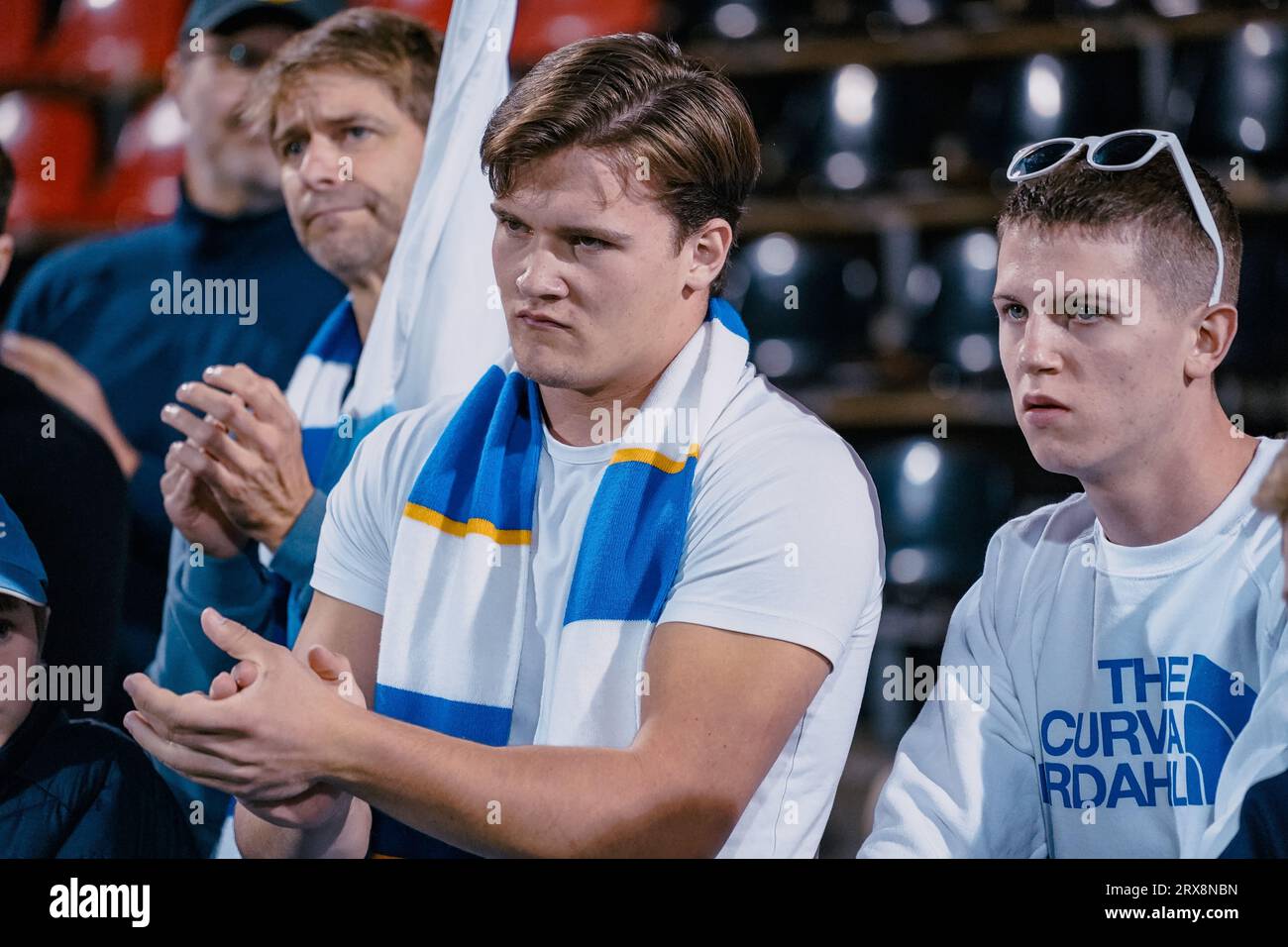 Stockholm, Schweden, 09 23 2023, Allsvenskan, IFK Norrköping Fans nach dem Spiel Credit: Daniel Bengtsson/Alamy Live News Stockfoto