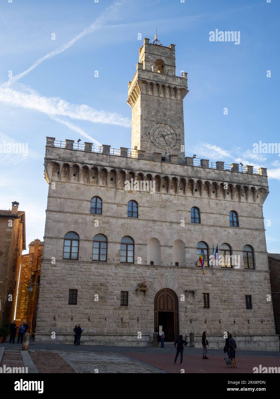 Palazzo Comunale von Michelozzo, Montepulciano Stockfoto