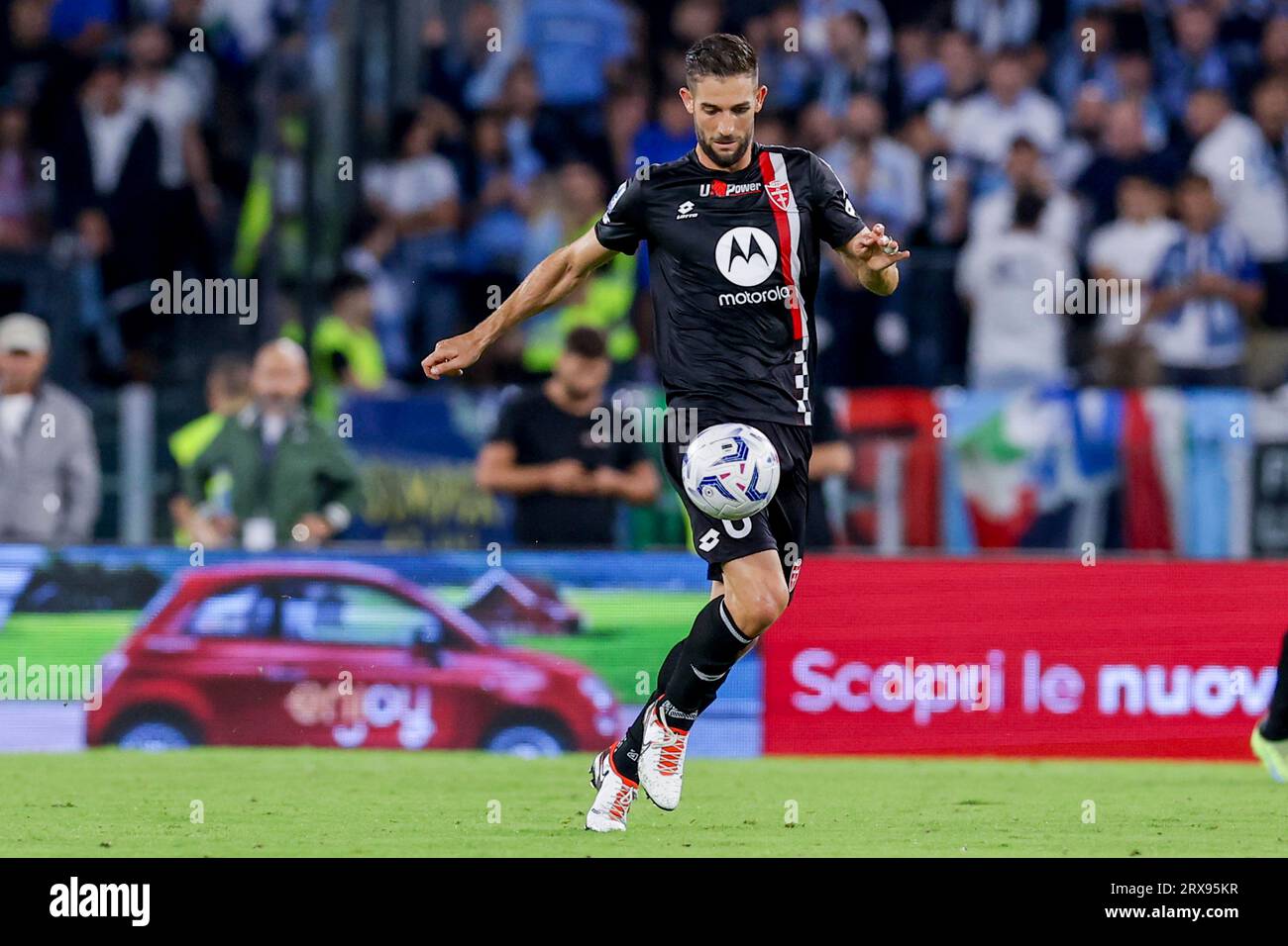 Während des Fußballspiels der Serie A zwischen SS Lazio und Associazione Calcio Monza im Olimpico-Stadion in Rom am 23. September 2023 Stockfoto