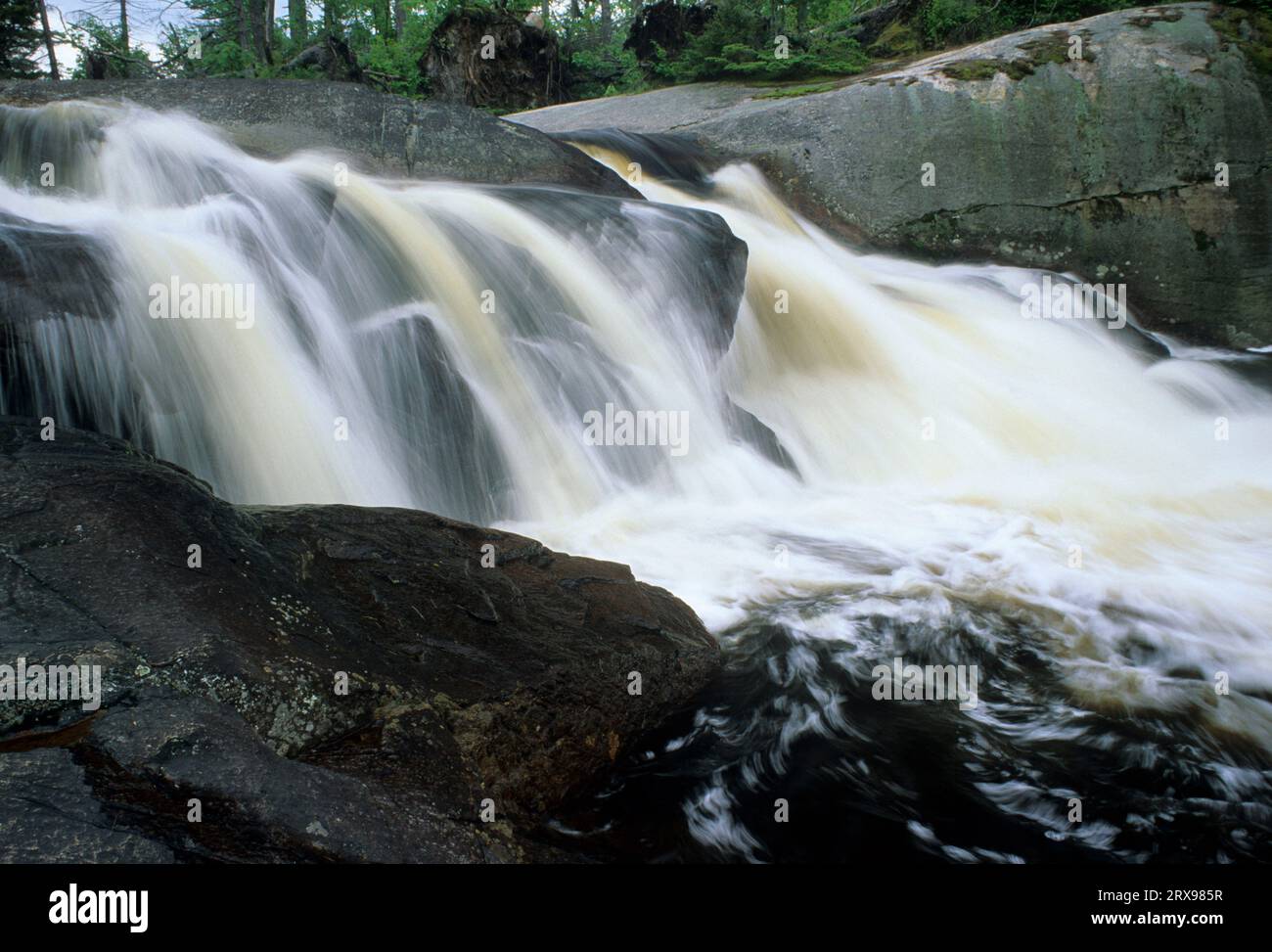 High Falls auf Oswegatchie River, fünf Teiche Wildnis, Adirondack Park, New York Stockfoto