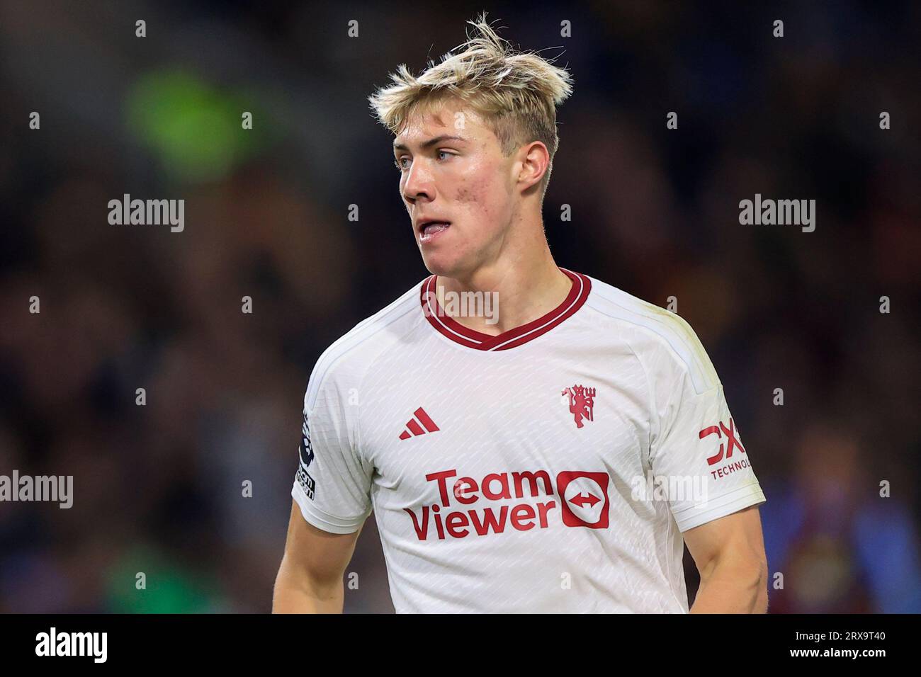 Rasmus Hojlund #11 von Manchester United beim Premier League-Spiel Burnley gegen Manchester United im Turf Moor, Burnley, Großbritannien, 23. September 2023 (Foto: Conor Molloy/News Images) Stockfoto