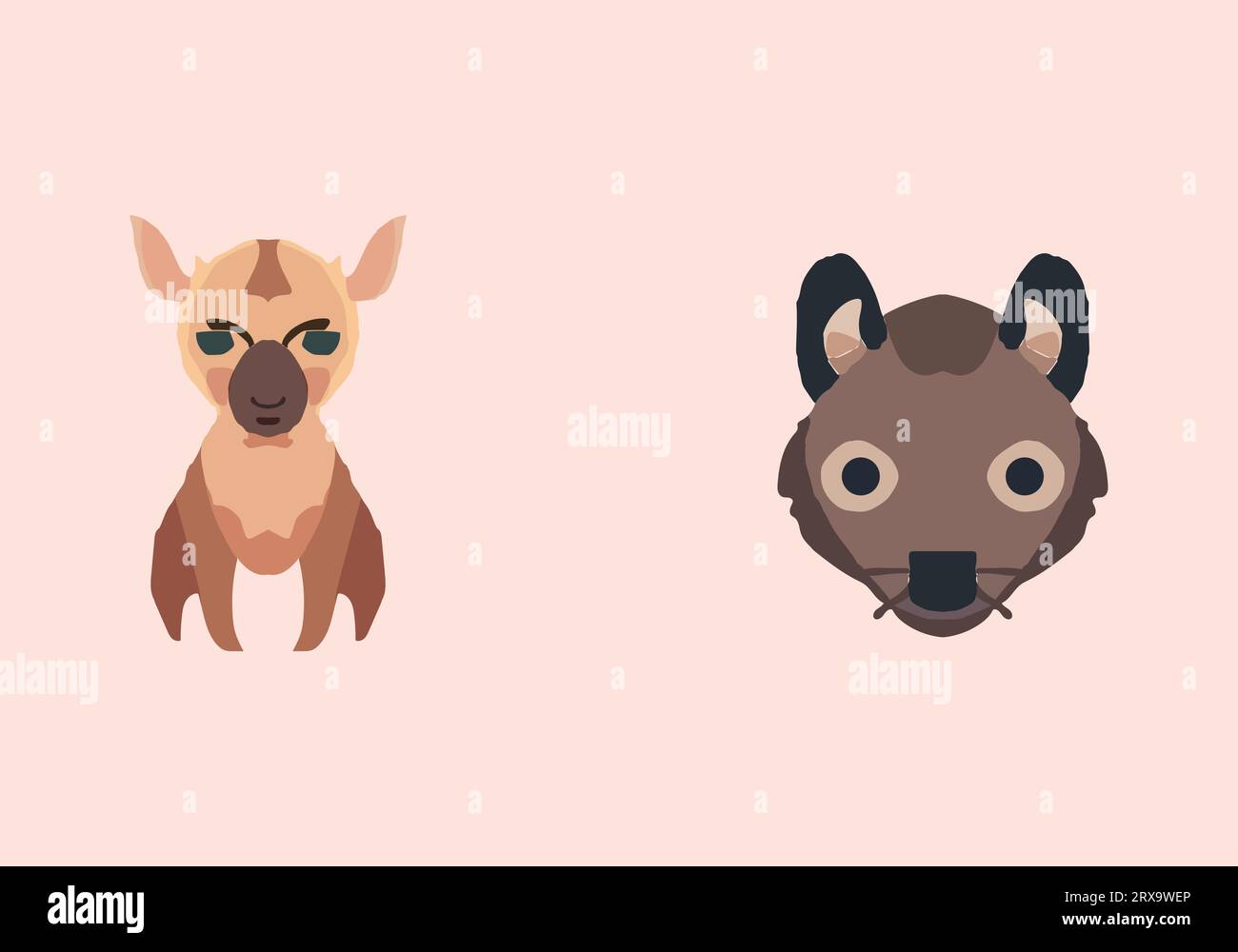 Minimalistische, neue, stilvolle Illustration mit Tiersymbol Stock Vektor