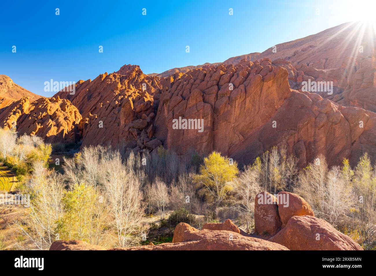 Felsformationen im Dades-Tal, Marokko Stockfoto
