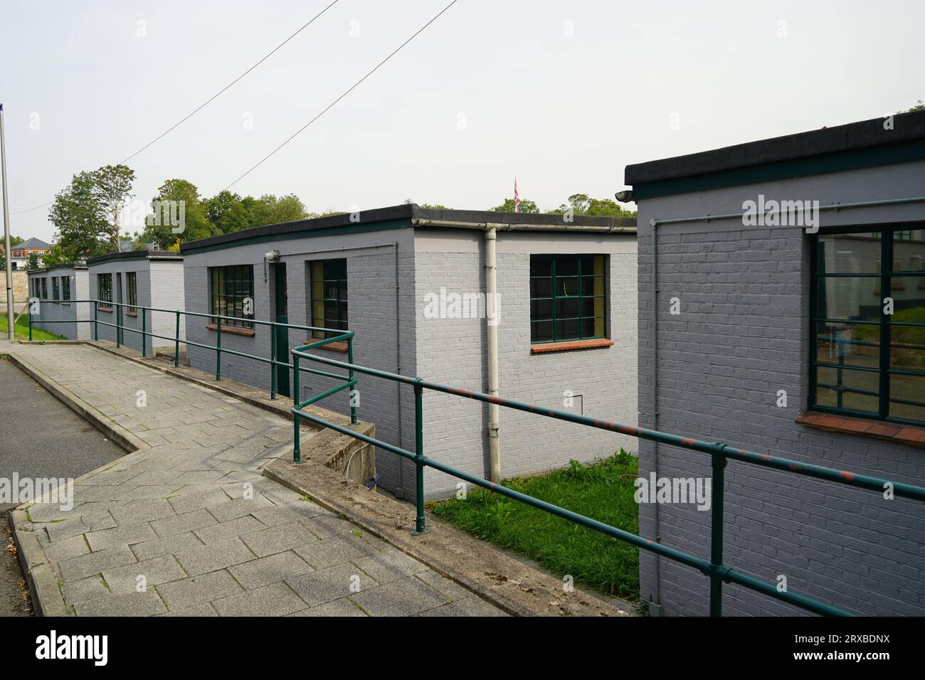 Bletchley, Großbritannien: 8. September 2023: Renovierte Gebäude des Blocks B im Bletchley Park, WWII Code Breaking Centre Stockfoto