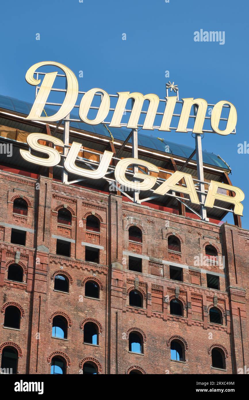 Domino Sugar Refinery, Mixed Used Development Williamsburg, East River, New York City, Brooklyn Stockfoto
