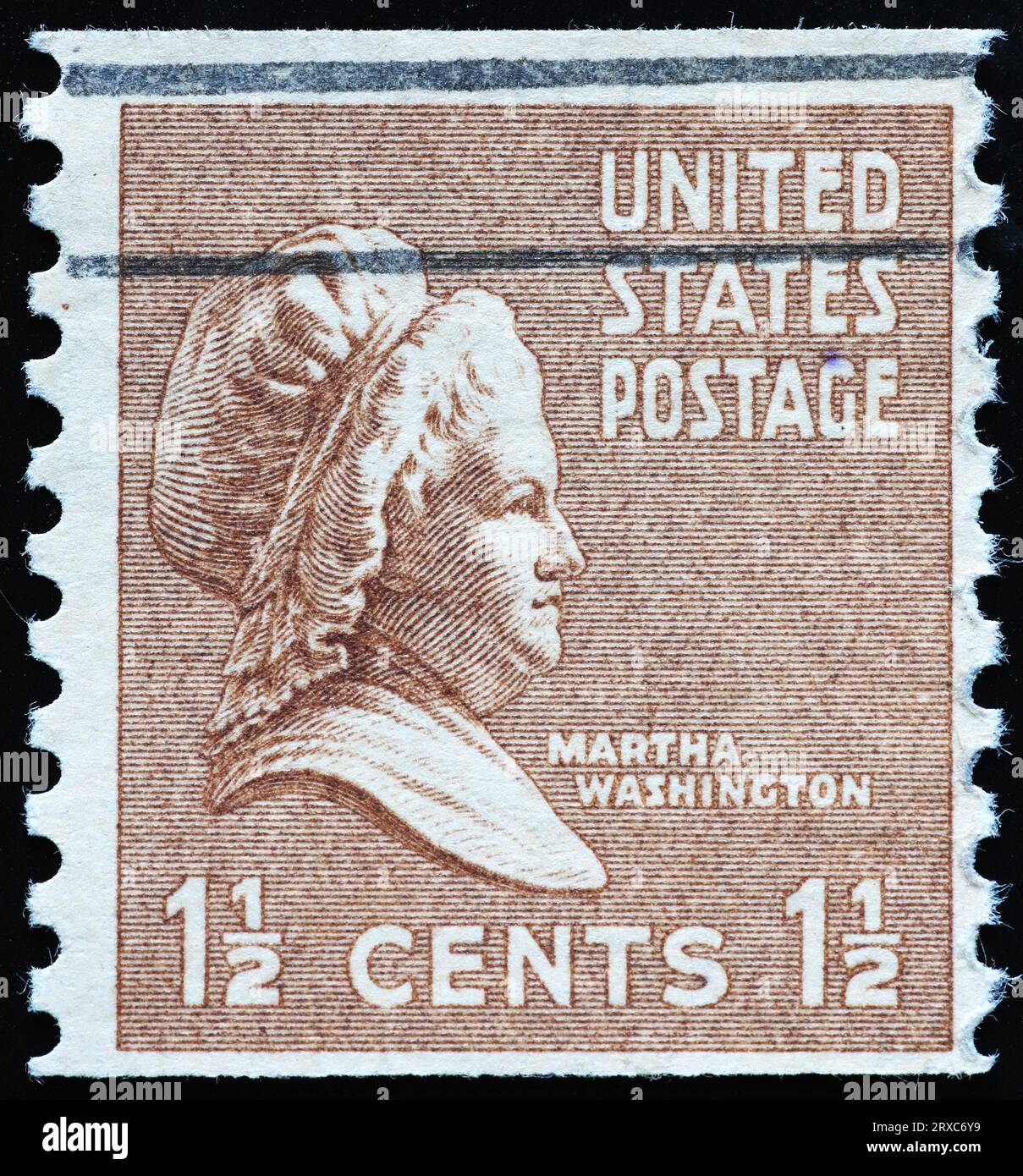 Martha Washington auf amerikanischer Vintage-Marke Stockfoto