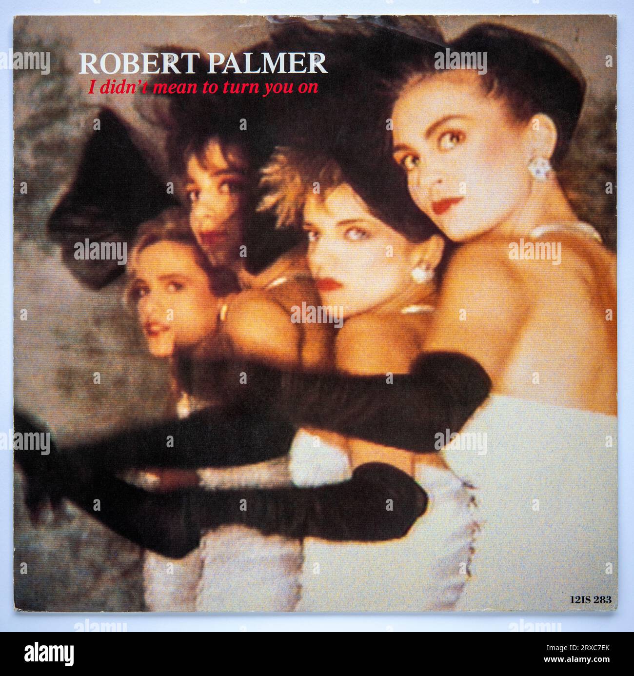 Das Cover der 12-Zoll-Single-Version von I didn't Mean to Turn You On von Robert Palmer erschien 1986 Stockfoto