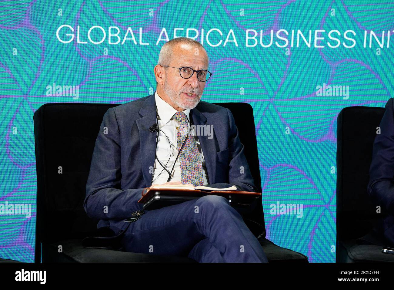 New York, New York, USA. , . Martin Kingston während der 2023 UNSTOPPABLE AFRICA Conference, präsentiert von der Global African Business Initiative, die im Westin Grand Central in New York City im September 21-22 2023 stattfand. Quelle: Jennifer Graylock/Alamy Live News Stockfoto