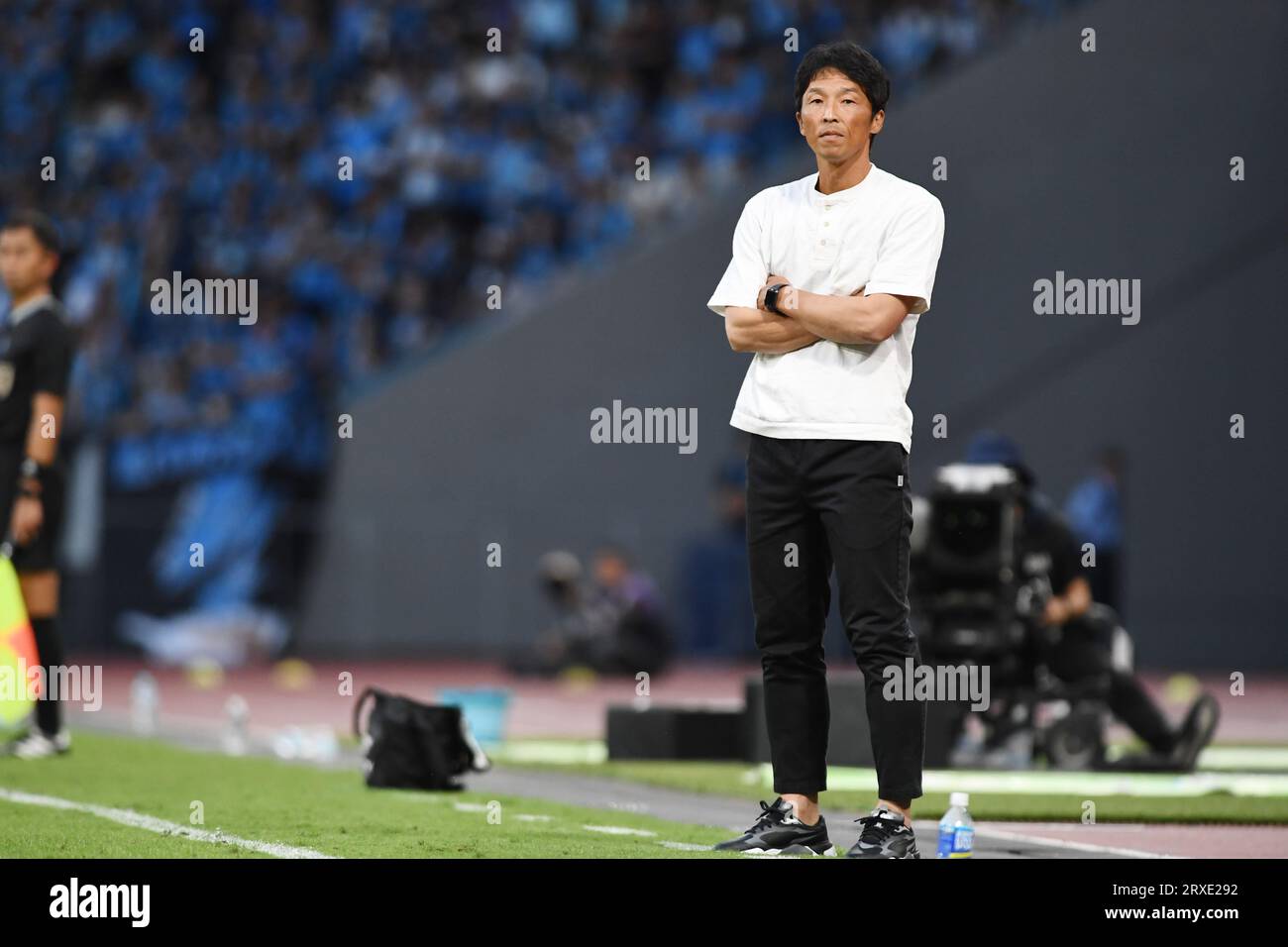 Nationalstadion, Tokio, Japan. September 2023. Satoshi Yamaguchi (Bellmare), 24. SEPTEMBER 2023 - Fußball/Fußball: 2023 J1 League-Spiel zwischen Shonan Bellmare - Kawasaki Frontale im Nationalstadion, Tokio, Japan. Quelle: Itaru Chiba/AFLO/Alamy Live News Stockfoto