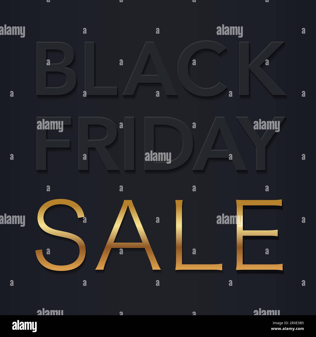 Black Friday Sale Vector 3D-Logo auf dunklem Hintergrund. Stock Vektor