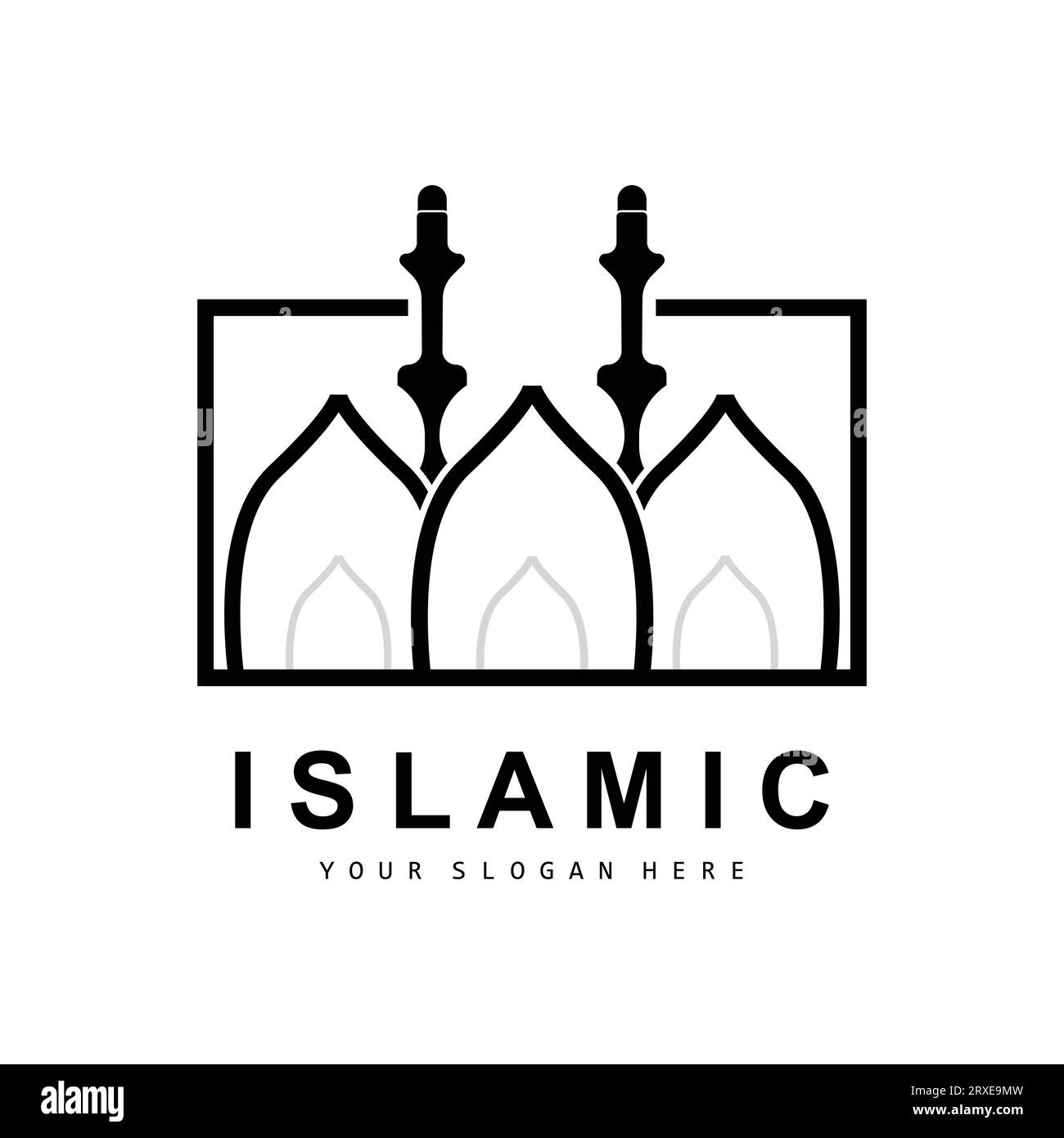 Mosque Logo, Vector Islamic, Islamic Day Ramadan Design, Eid Eid Und Eidul Adha Stock Vektor