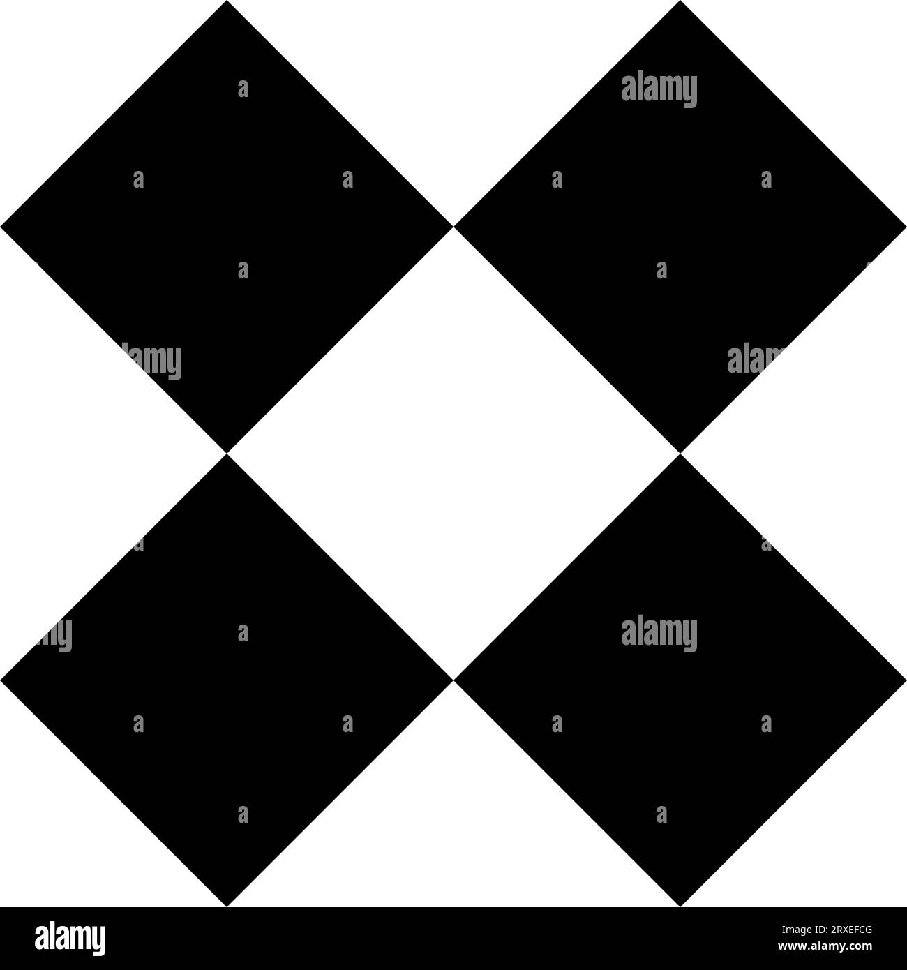 Schwarz-weiße quadratische Fliesen – nahtloser Hintergrund mit wiederholbarer Mustertextur Stock Vektor