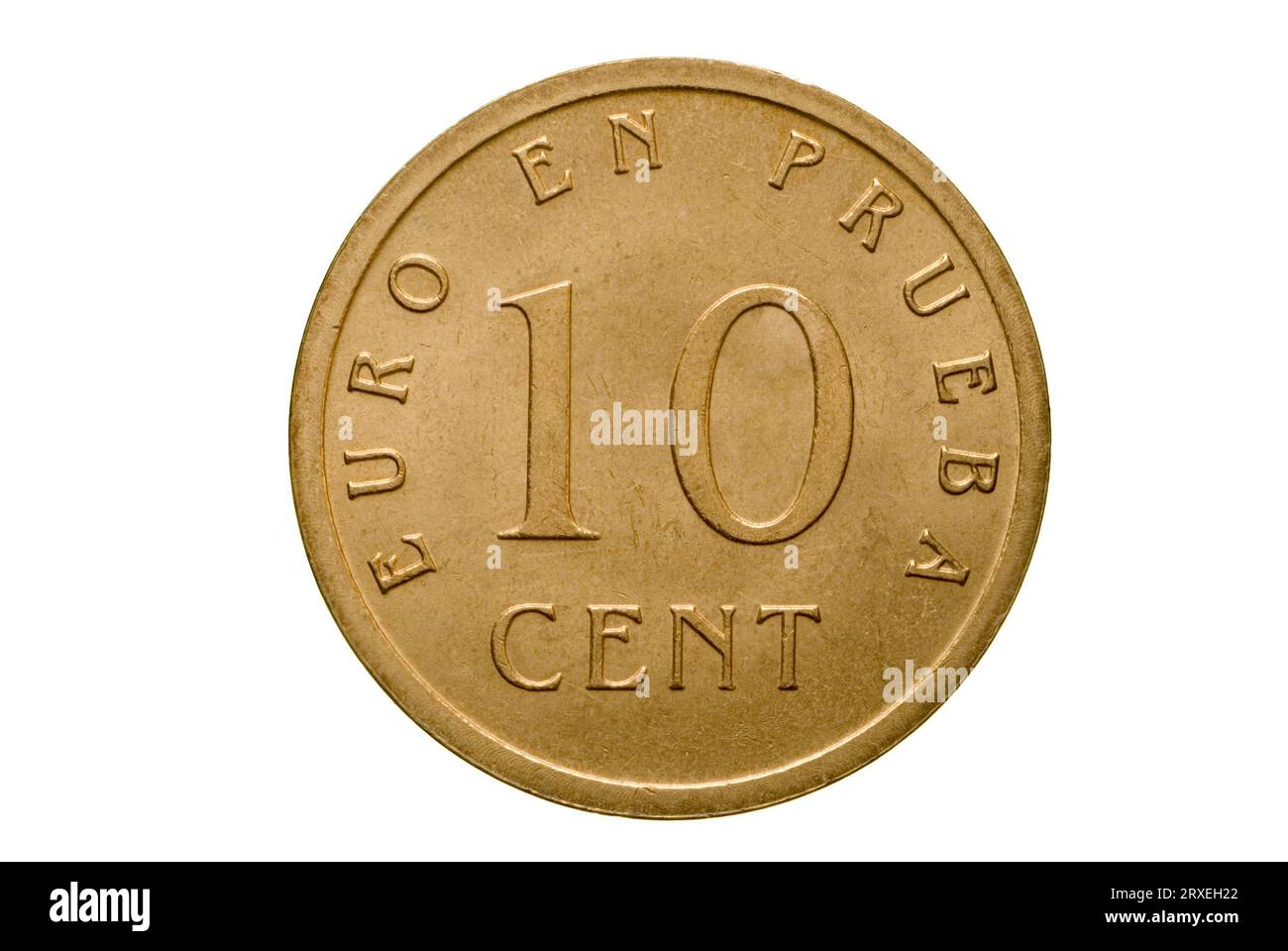 Euro 10 Cent Trail Coin von Spanien Stockfoto