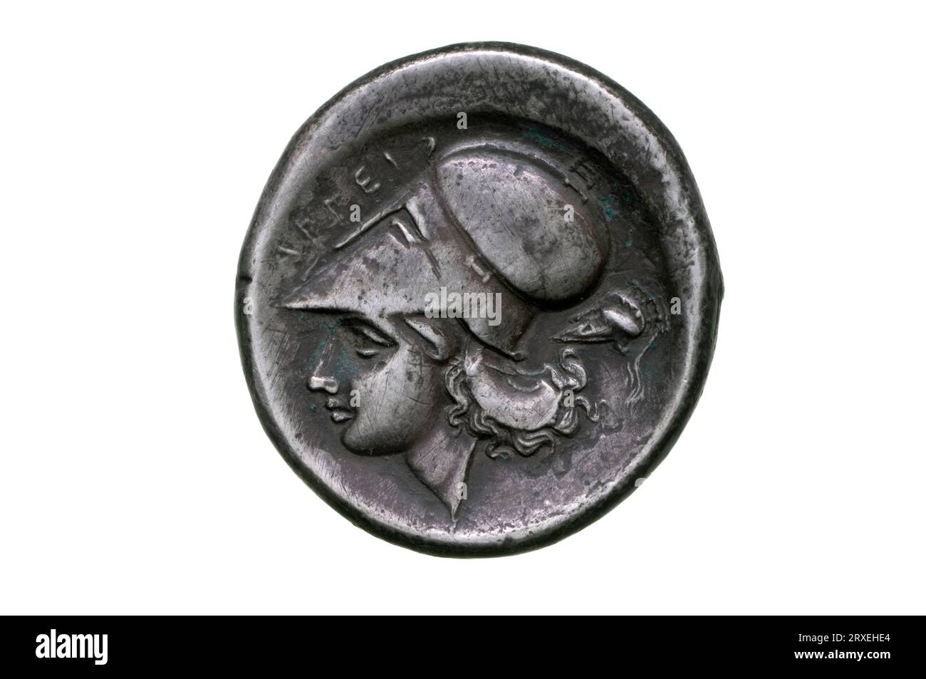 Antike griechische Silber Stater Münze Stockfoto