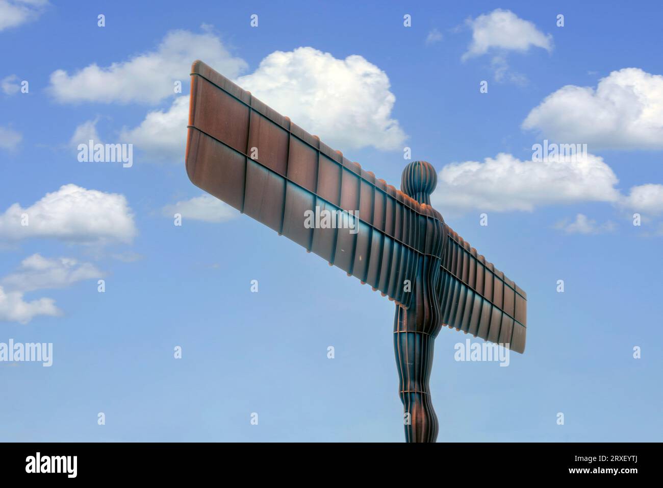 Die größte Engelskulptur der Welt: Angel of the North in Tyne and Wear, England, Vereinigtes Königreich Stockfoto