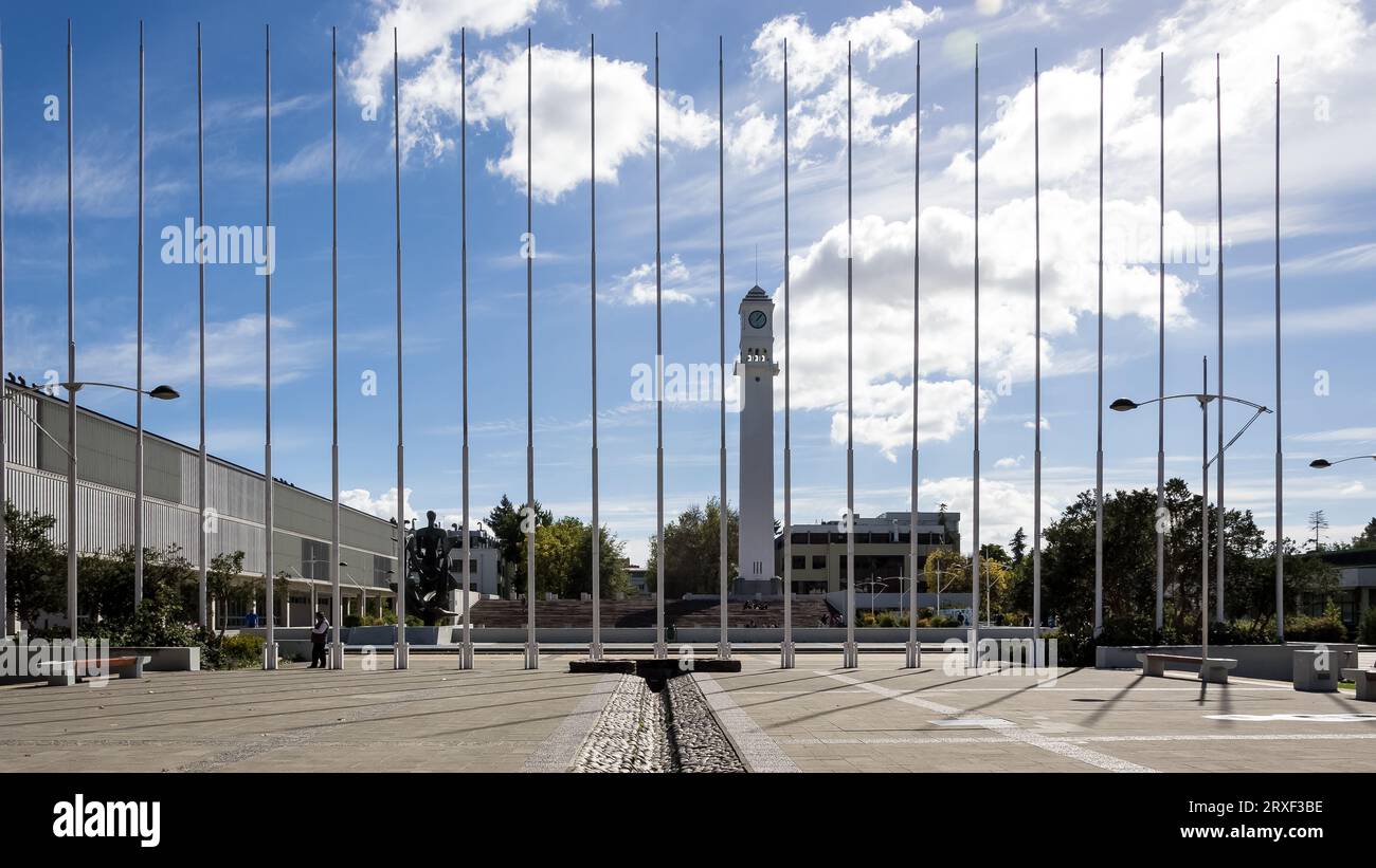 Forum des Campus der Universität Concepción, einer Stadt im Süden Chiles, die als eine der renommiertesten im Land gilt Stockfoto