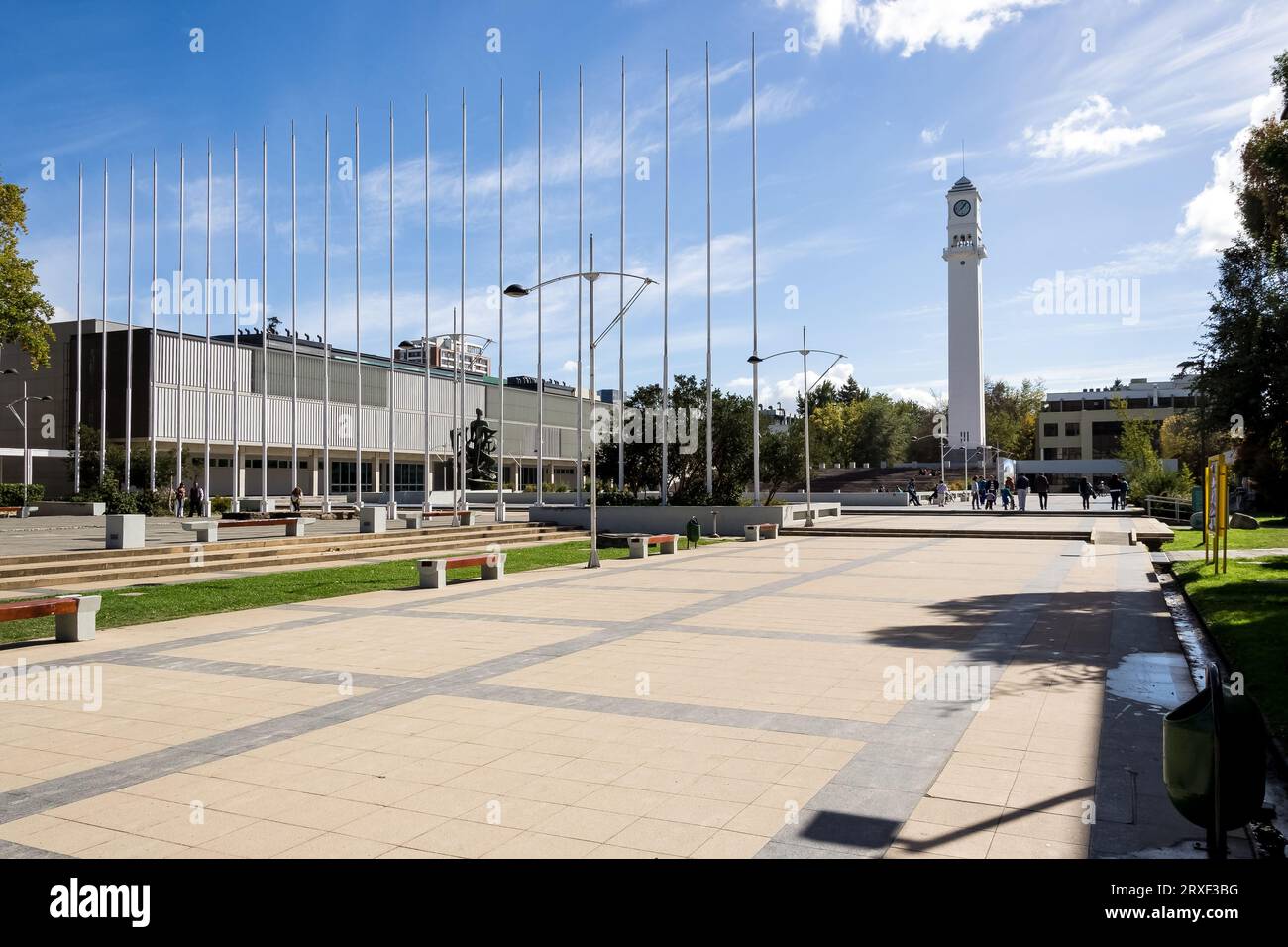 Forum des Campus der Universität Concepción, einer Stadt im Süden Chiles, die als eine der renommiertesten im Land gilt Stockfoto