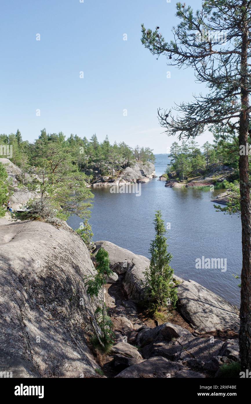 Ladoga Skerries, Lake Ladoga. Unberührte Natur Karelia Sortavala Stockfoto