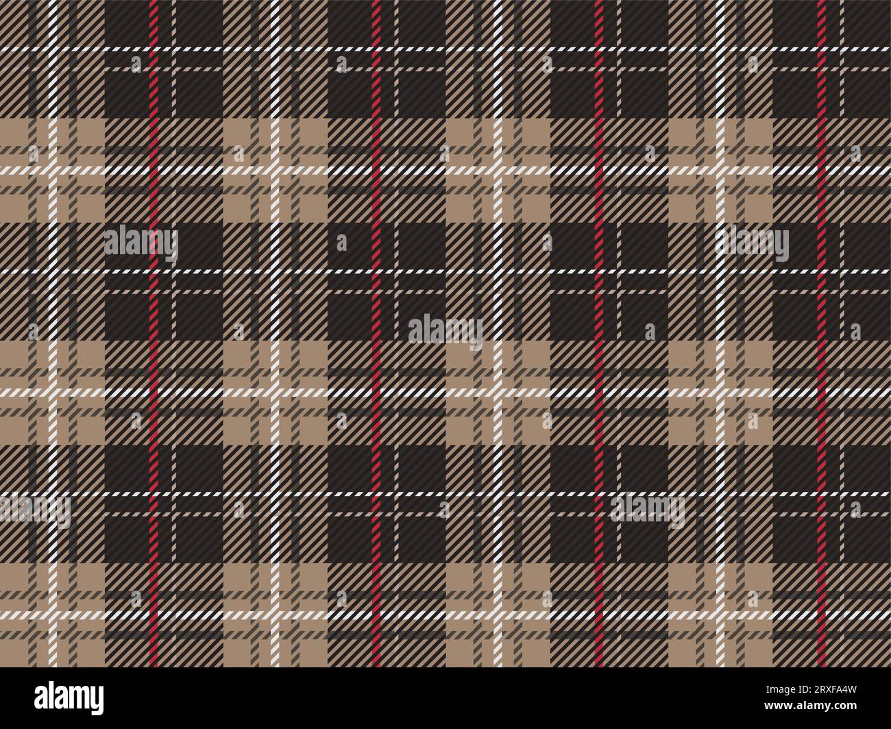 Horizontal Und Vertikal Wiederholbare Vector Seamless Tartan Plaid-Illustration. Stock Vektor