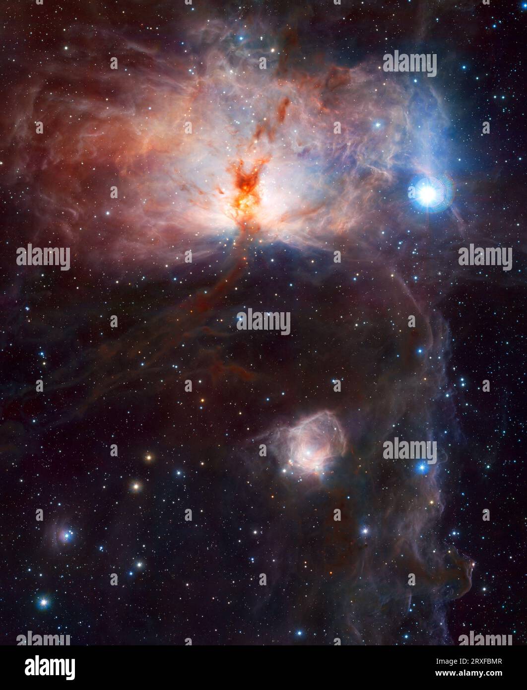 Der Flammennebel ist Teil des Orion Molecular Cloud Complex, NASA Infrared Stockfoto