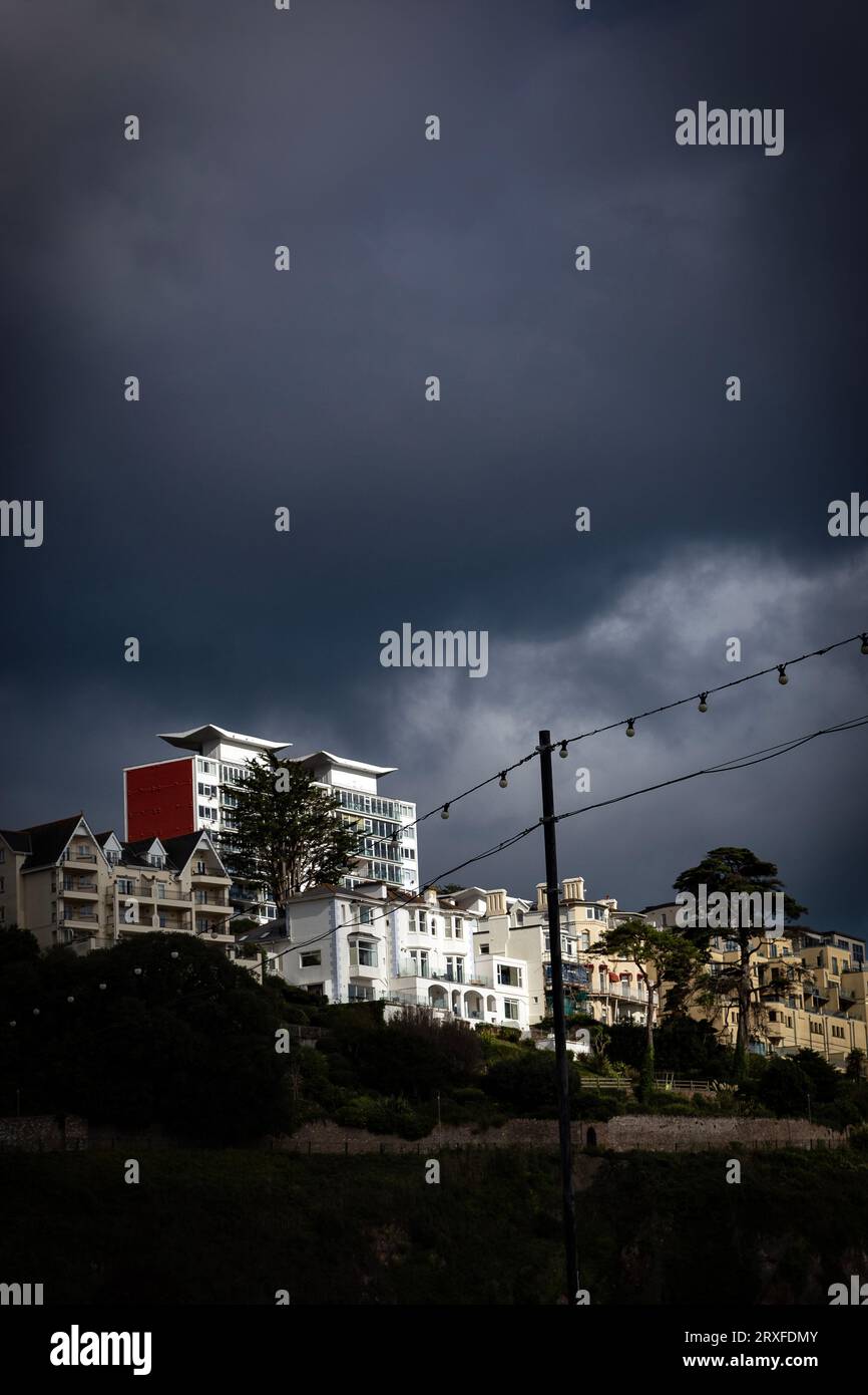 Torquay ist eine Küstenstadt in Devon, England, die Teil der Unitary Authority Area von Torbay ist. Stockfoto