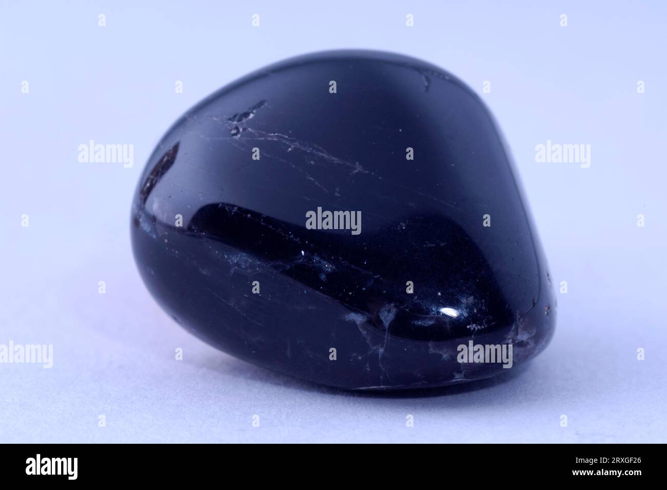 Schwarzer Turmalin, Edelsteine Stockfoto