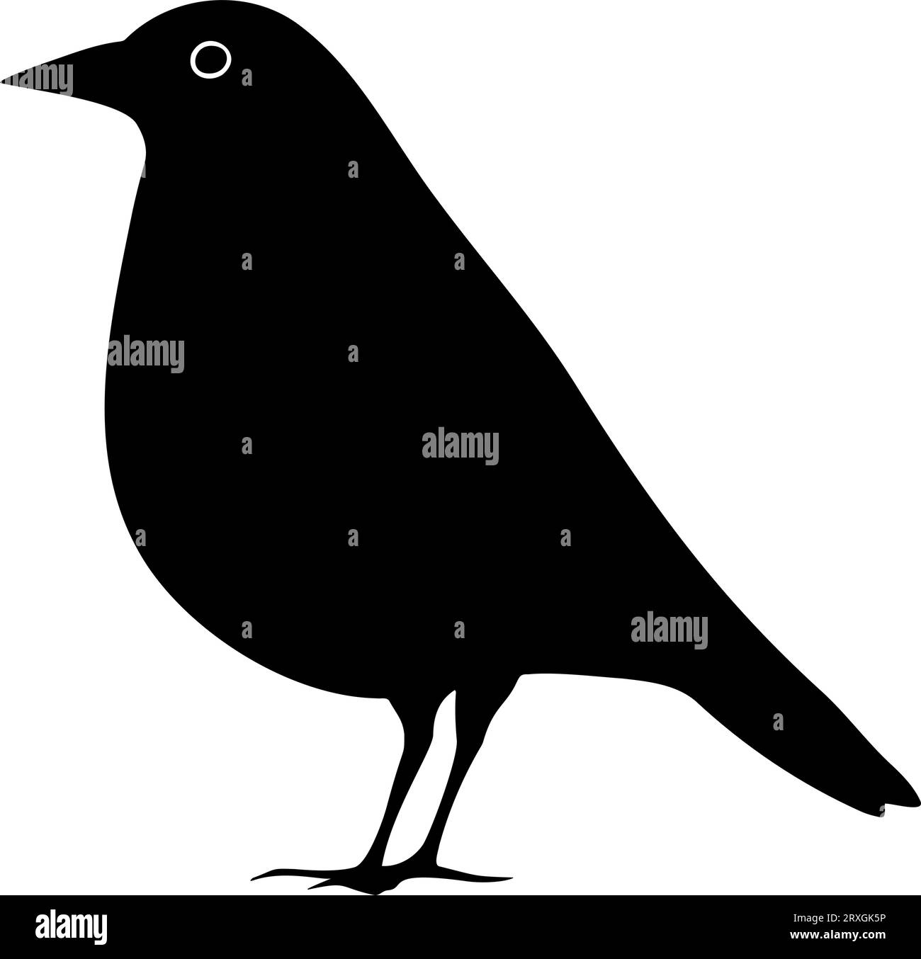 Symbol für die Silhouette des Vogelprofils. Vektorillustration Stock Vektor