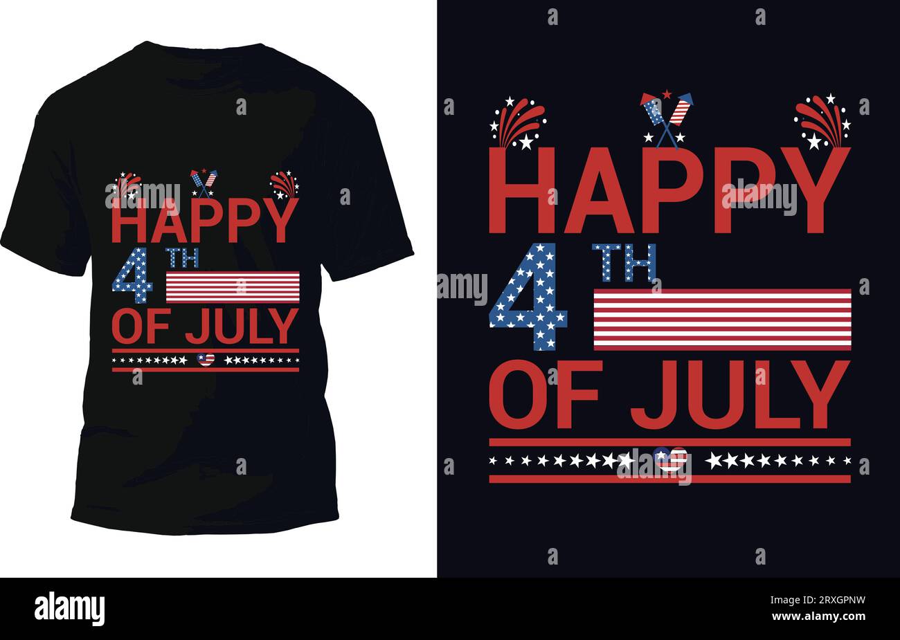 Happy 4th of July T Shirt Design Vector Stock Vektor