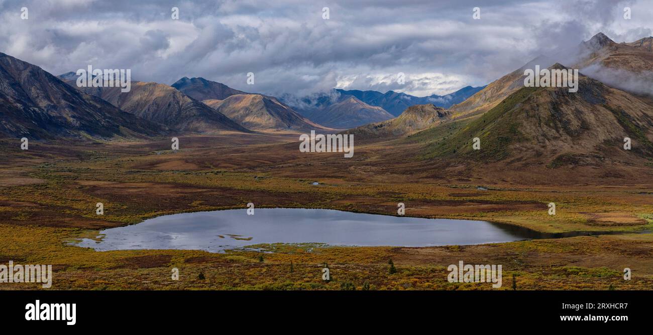 Oberes Blackstone Valley entlang des Dempster Highway mit herbstlichen Farben; Yukon, Kanada Stockfoto