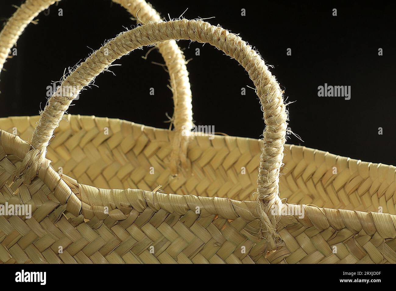 Verschiedene Hintergründe aus gewebtem Korb Stockfoto