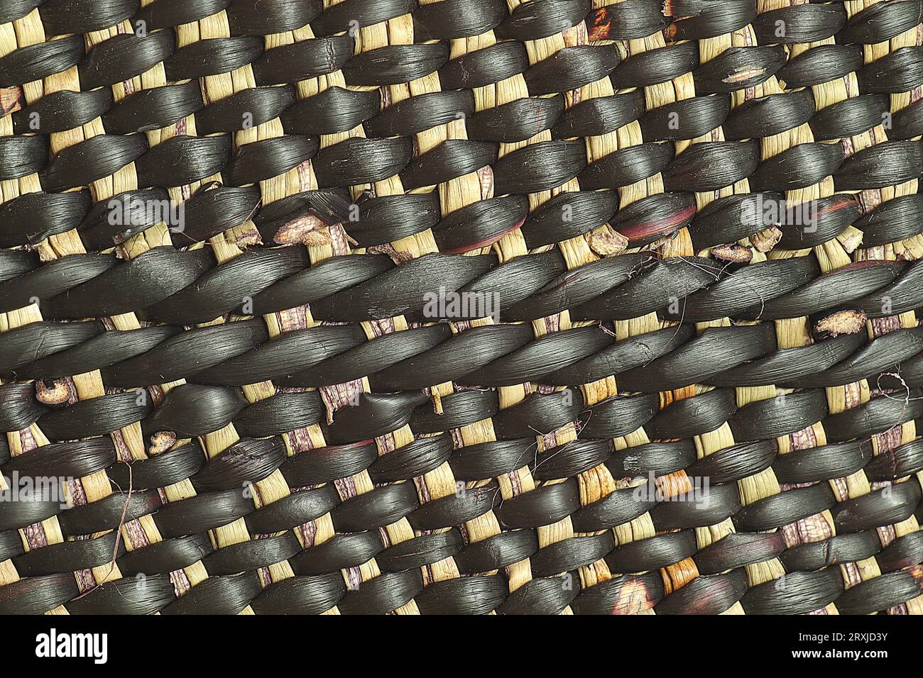 Verschiedene Hintergründe aus gewebtem Korb Stockfoto