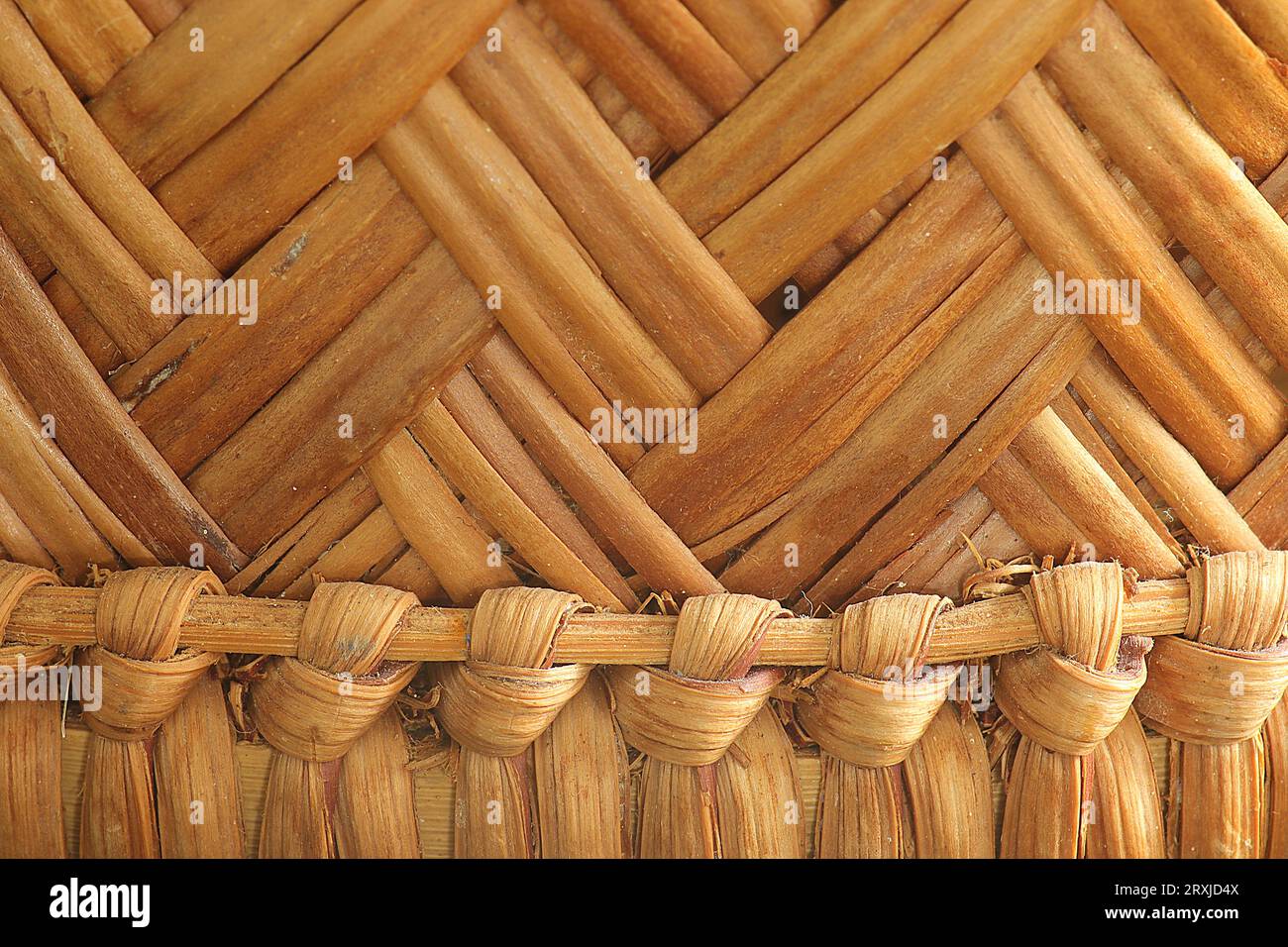 Verschiedene Hintergründe aus gewebtem Korb Stockfoto