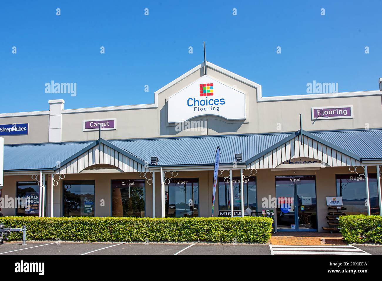 Choices Flooring Einzelhandelsgeschäft in Tamwprth Australien. Stockfoto