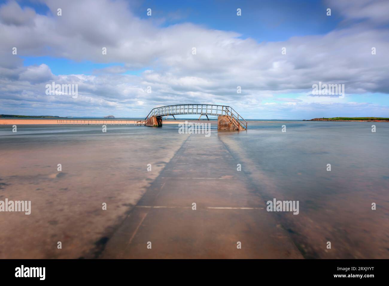 Belhaven und die Brücke ins nichts in East Lothian, Schottland Stockfoto