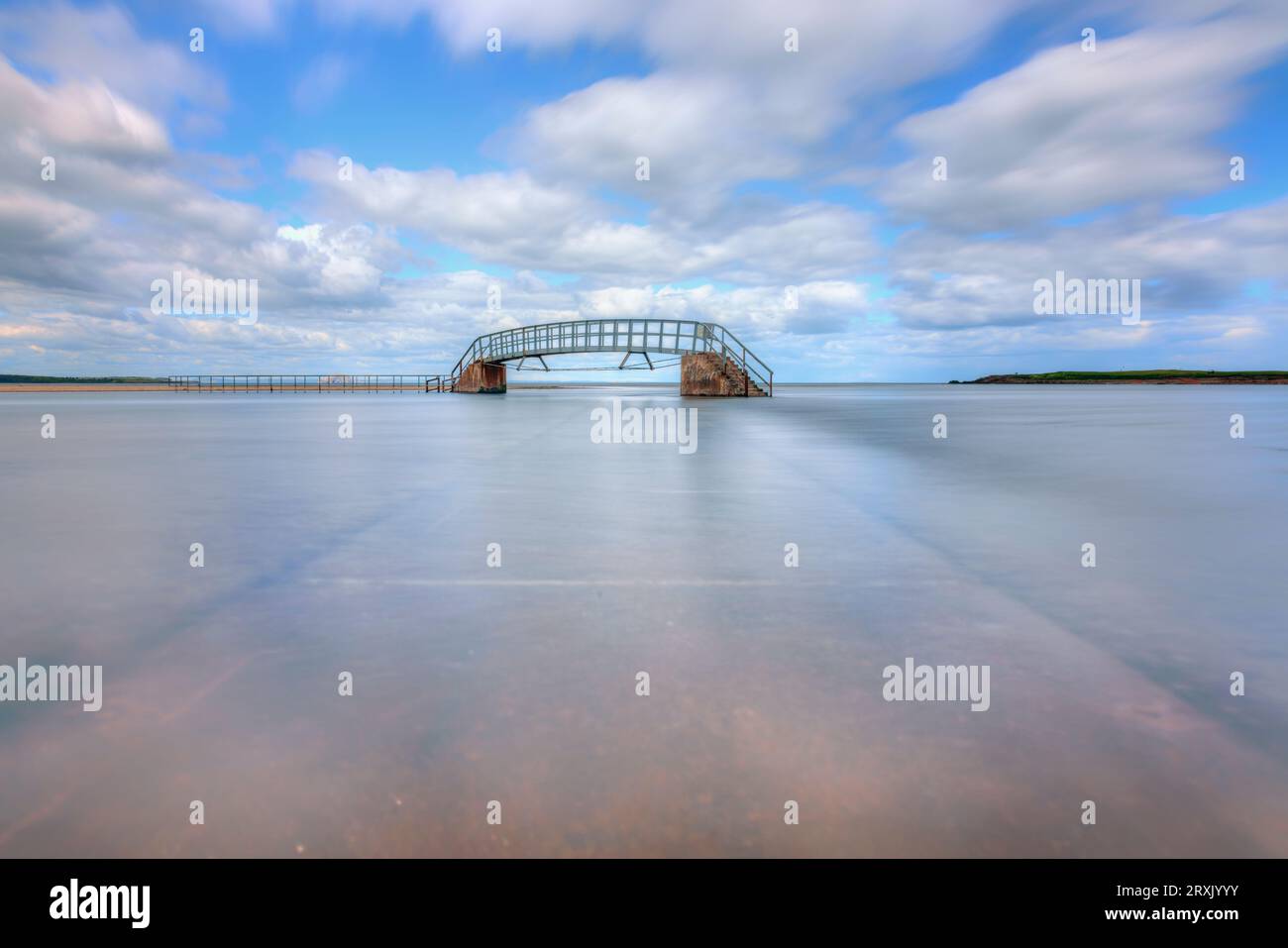 Belhaven und die Brücke ins nichts in East Lothian, Schottland Stockfoto