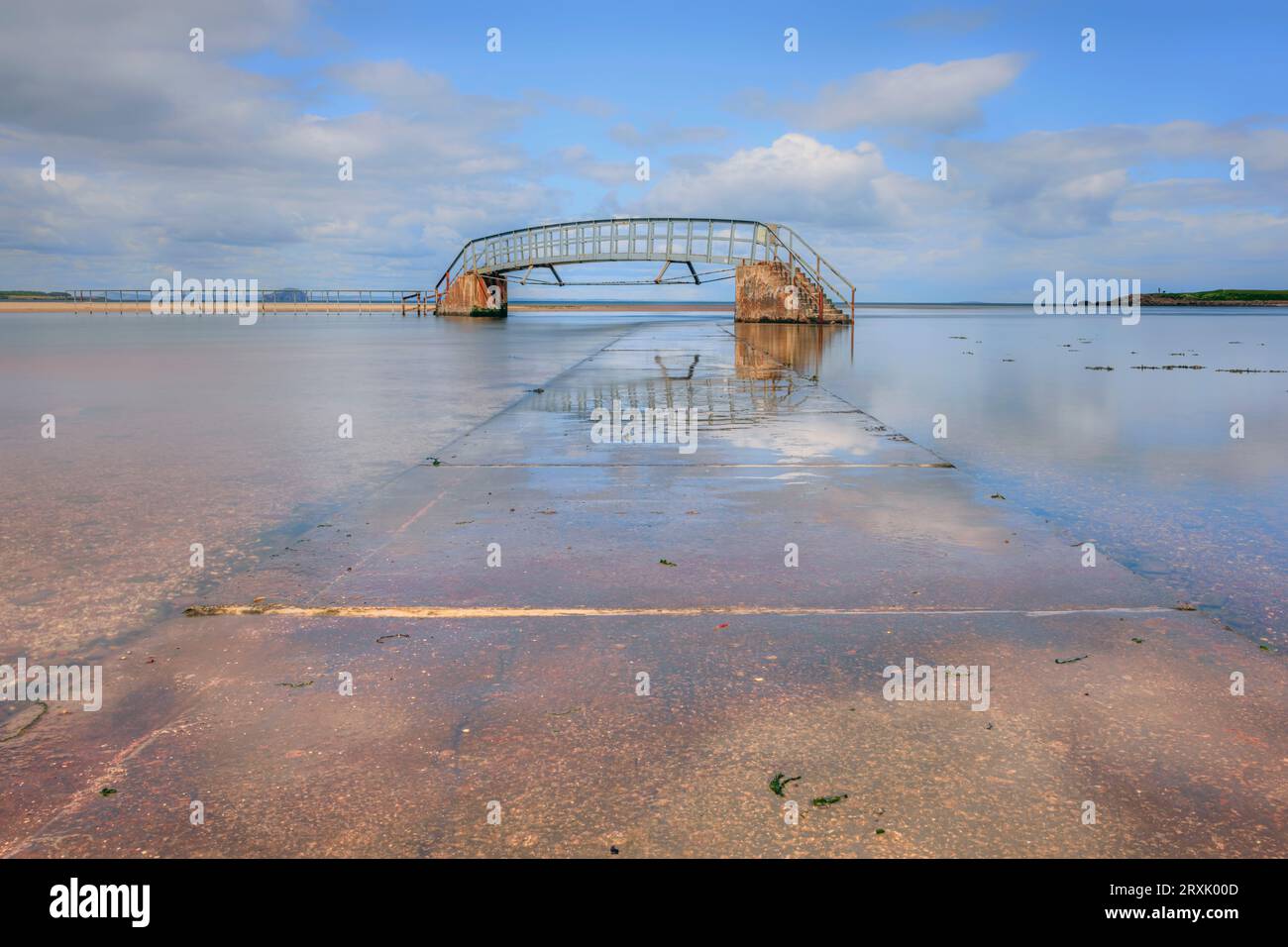 Belhaven und die Brücke ins nichts in East Lothian, Schottland Stockfoto