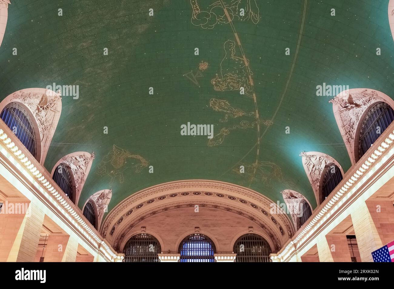Architektonische Details der Haupthalle, der Haupthalle des Grand Central Terminals, einem Bahnhof in Midtown Manhattan, New York City. Stockfoto