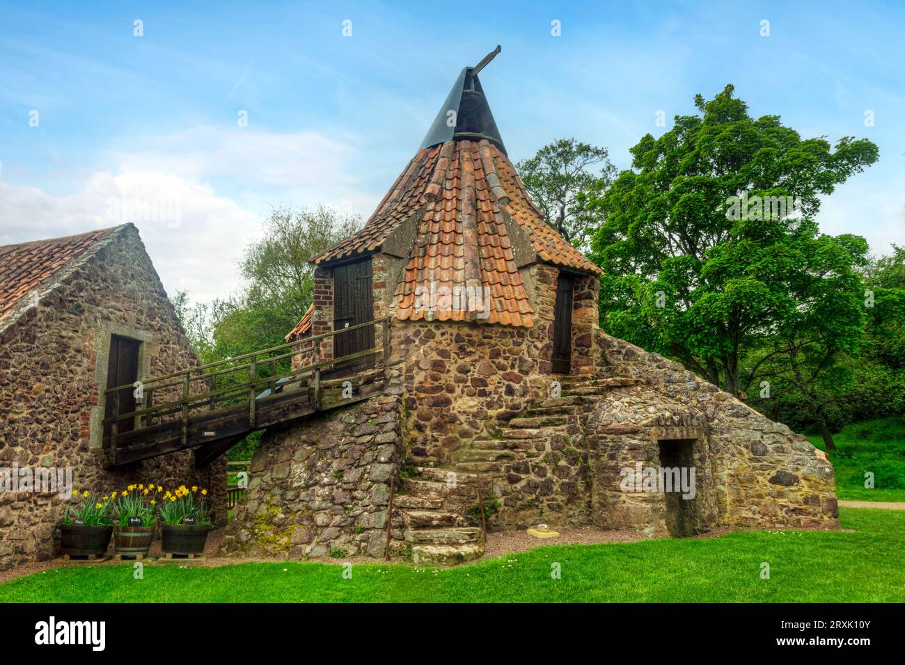 Preston Mill war in dem Film Outlander in East Linton, East Lothian, Schottland zu sehen Stockfoto