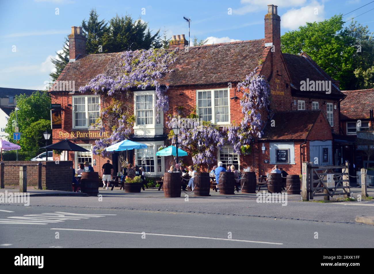 Traditionelles Hotel/Pub in Stratford-upon-Avon, Warwickshire, West Midlands, England, Großbritannien. Stockfoto