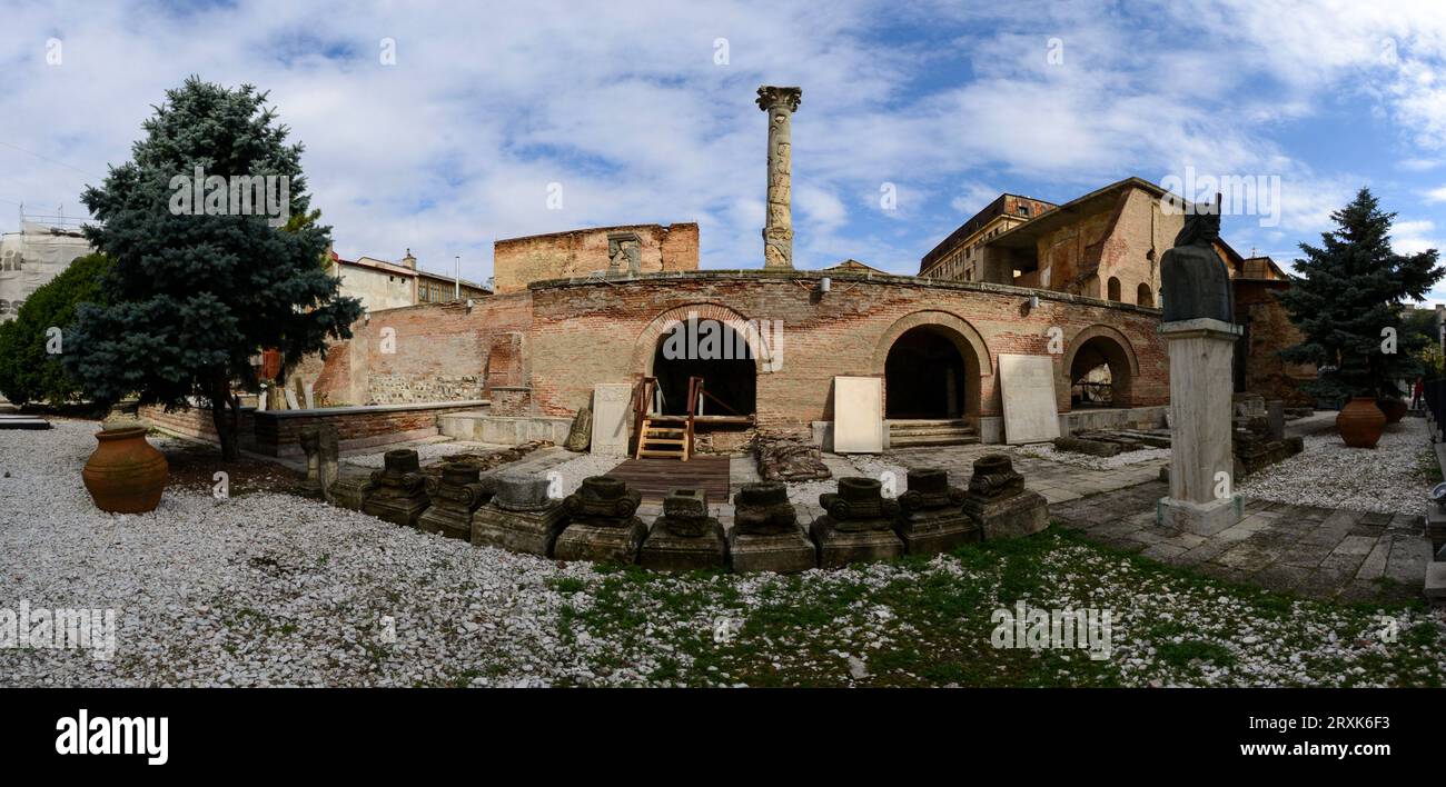 Ruinen des alten Fürstlichen Hofes, Bukarest, Rumänien Stockfoto