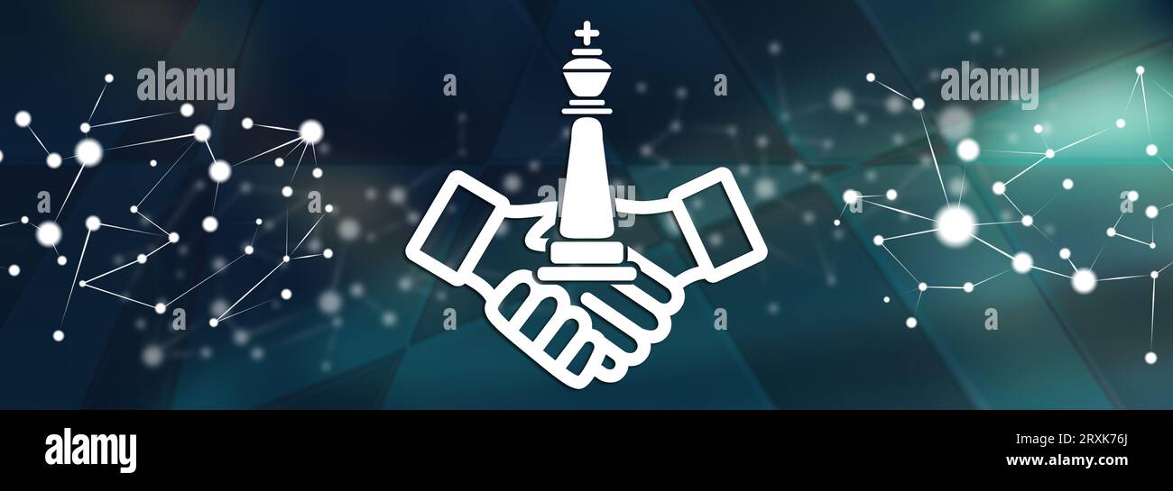 Illustration eines strategischen Bündniskonzepts Stockfoto