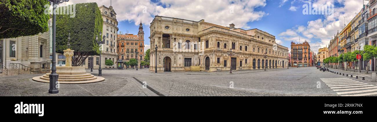 Rathaus von Sevilla an der Plaza de San Francisco, Sevilla, Andalusien, Spanien Stockfoto