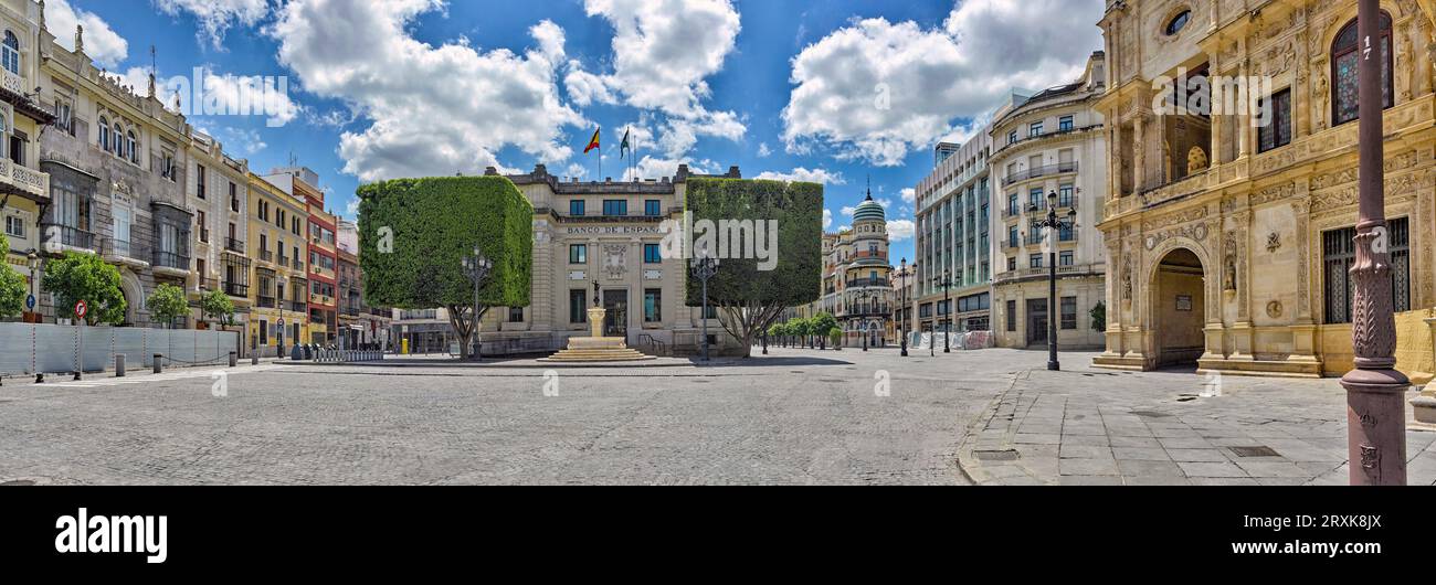 Rathaus von Sevilla an der Plaza de San Francisco, Sevilla, Andalusien, Spanien Stockfoto