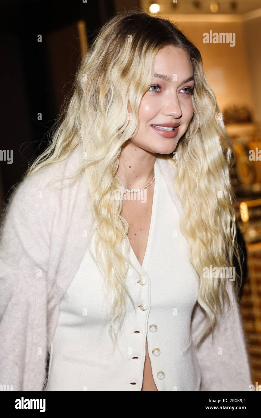 Mailand, Italien. September 2023. Gigi Hadid wird während der Mailänder