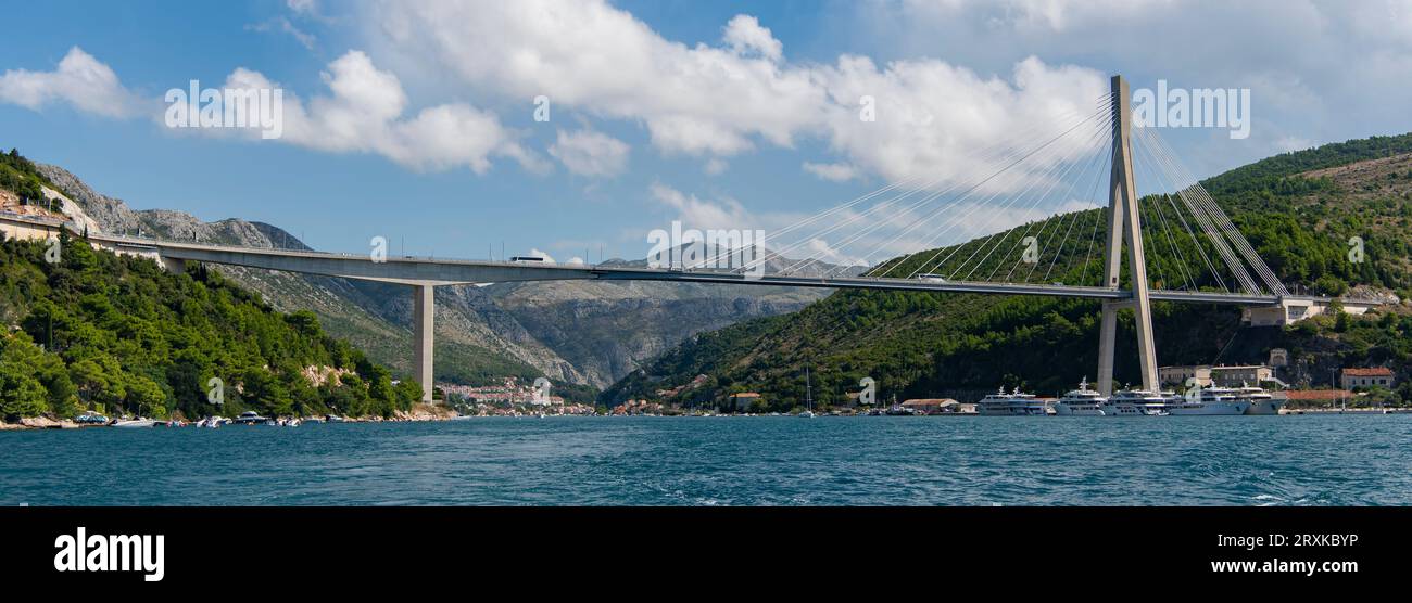 Franjo-Tuđman-Brücke in Dubrovnik, Kroatien Stockfoto