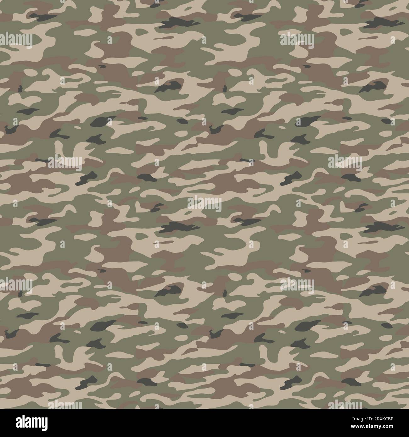 Army Camouflage Vektor nahtloses Muster, Camouflage Hintergrund Stock Vektor