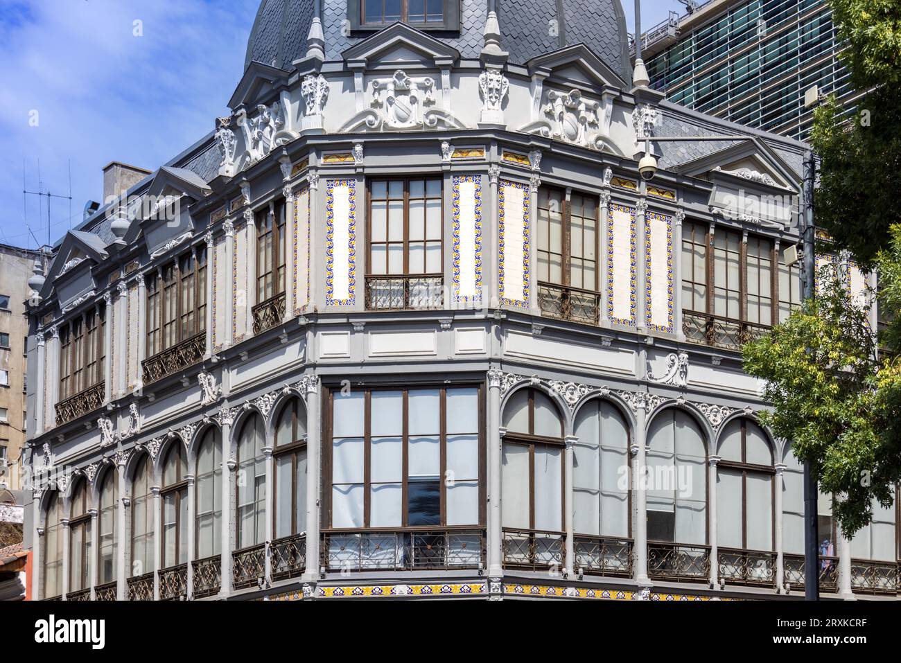 Barrio Lastarria im historischen Zentrum von Santiago de Chile. Stockfoto