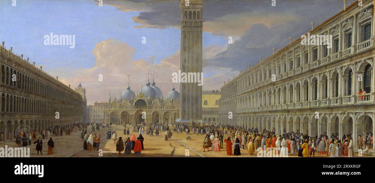 – Luca Carlevaris – Piazza San Marco, Venedig Luca Carlevaris: Italienisch, Udine 1663/65–1730 Venedig CA. 1709 Stockfoto